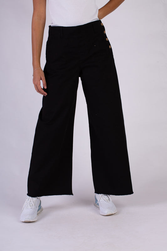 GABARDINE WIDE LEG