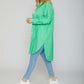 dj oversized shirt with long sleeves - green