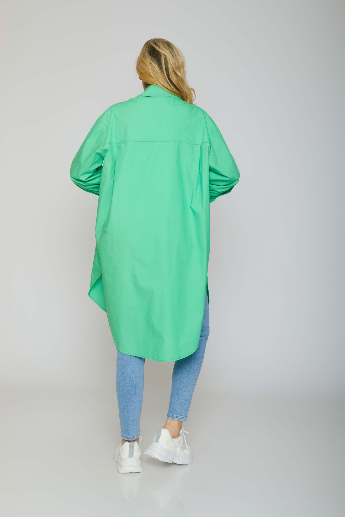 dj oversized shirt with long sleeves - green