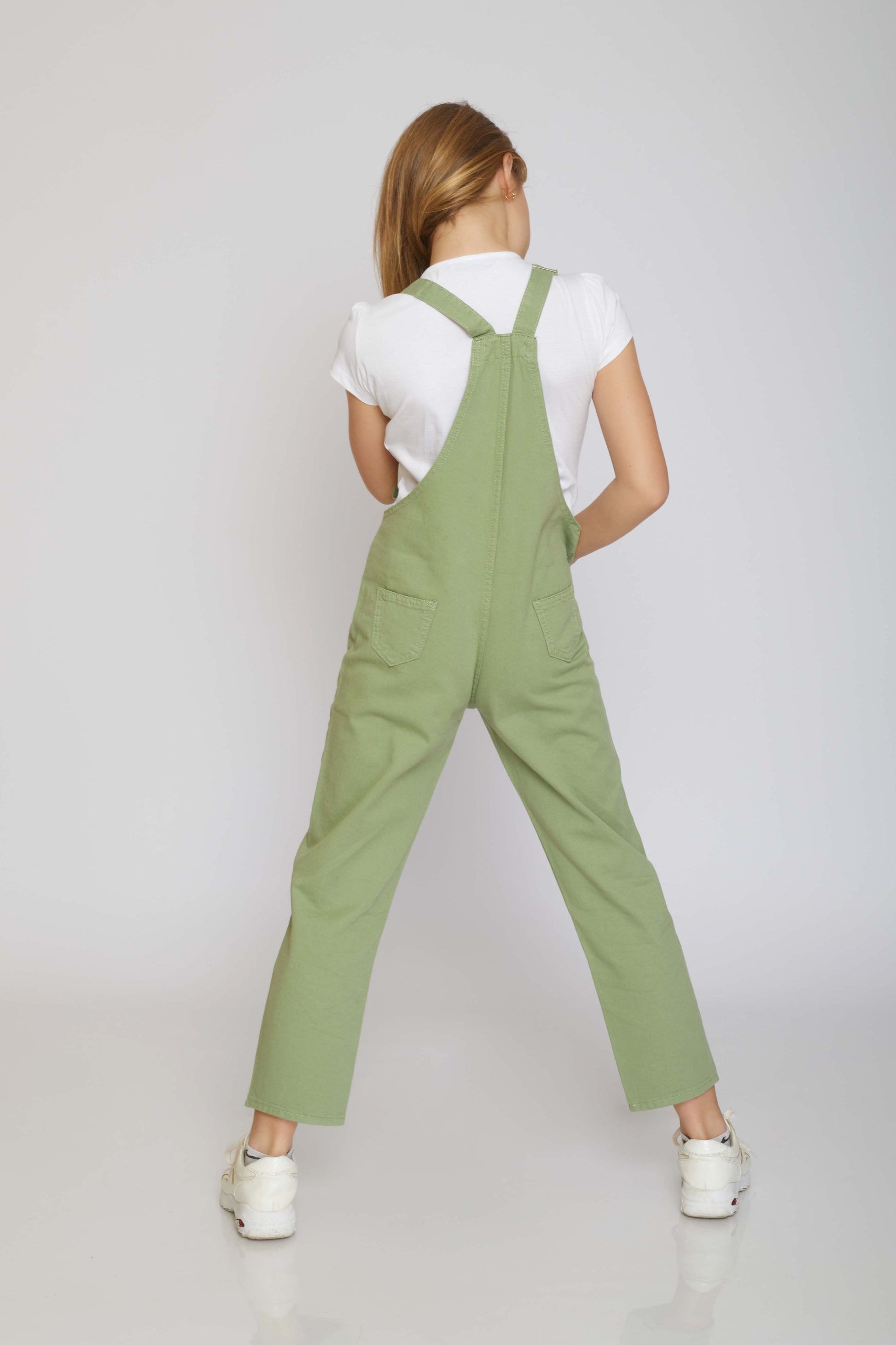 dj gabardine jumpsuit 5 pockets - kids - mint green