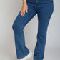 Long Rise Flared Fit Jeans - For Women