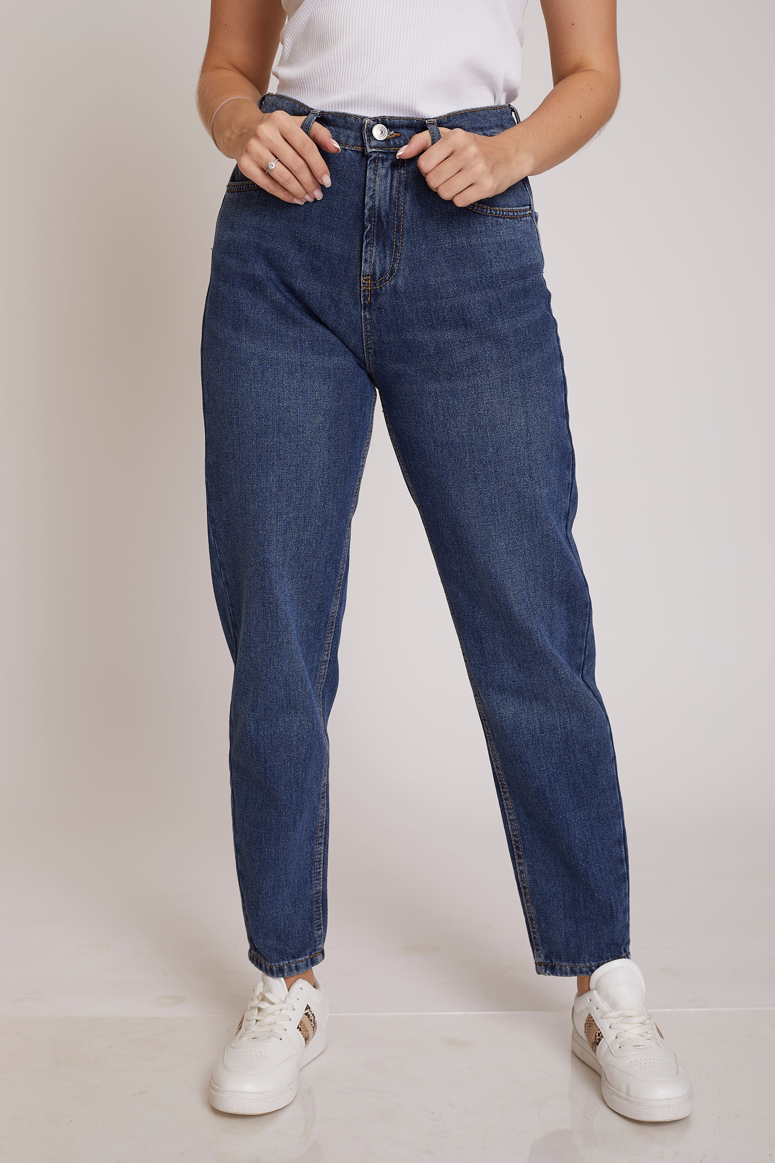 Buy BELLISKEY Blue High Rise Denim Regular Fit Women's Jeans | Shoppers Stop