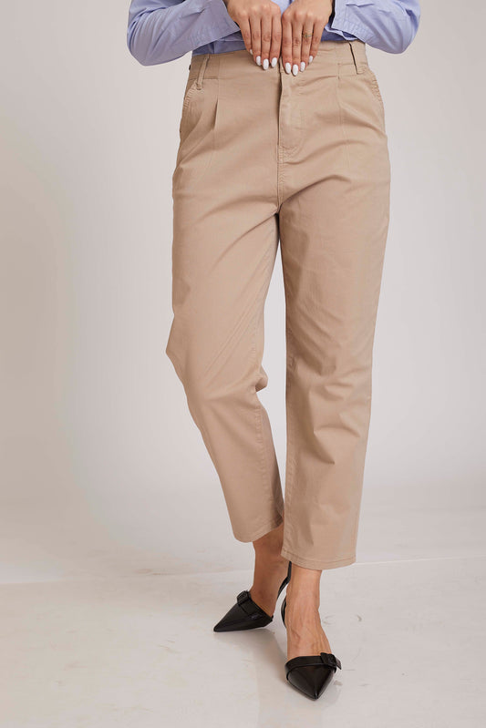 Mom Fit Trousers Ankle Length