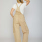 GABARDINE JUMPSUIT WIDE-LEG WITH POCKETS