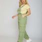 GABARDINE JUMPSUIT WIDE-LEG WITH POCKETS