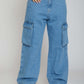 Wide-Leg Cargo Trousers - For Women