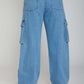 Wide-Leg Cargo Trousers - For Women