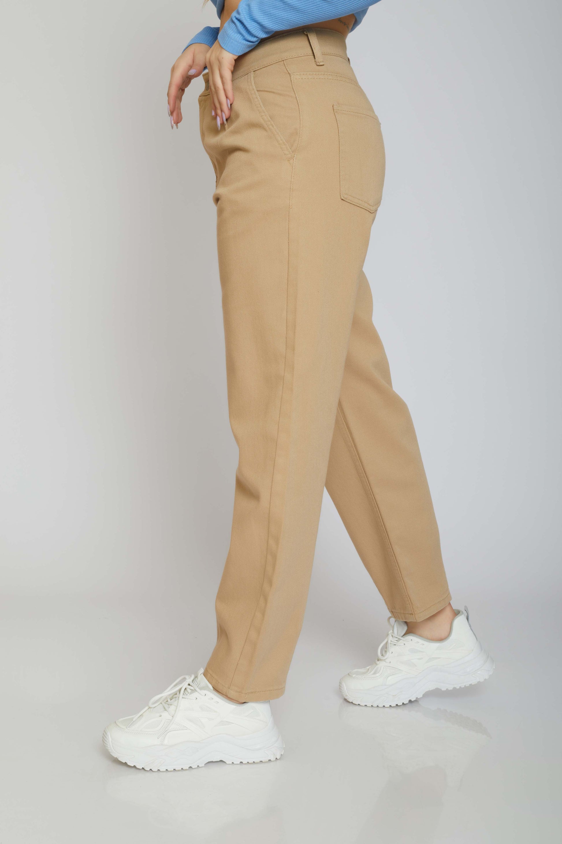 slouchy gabardine - beige