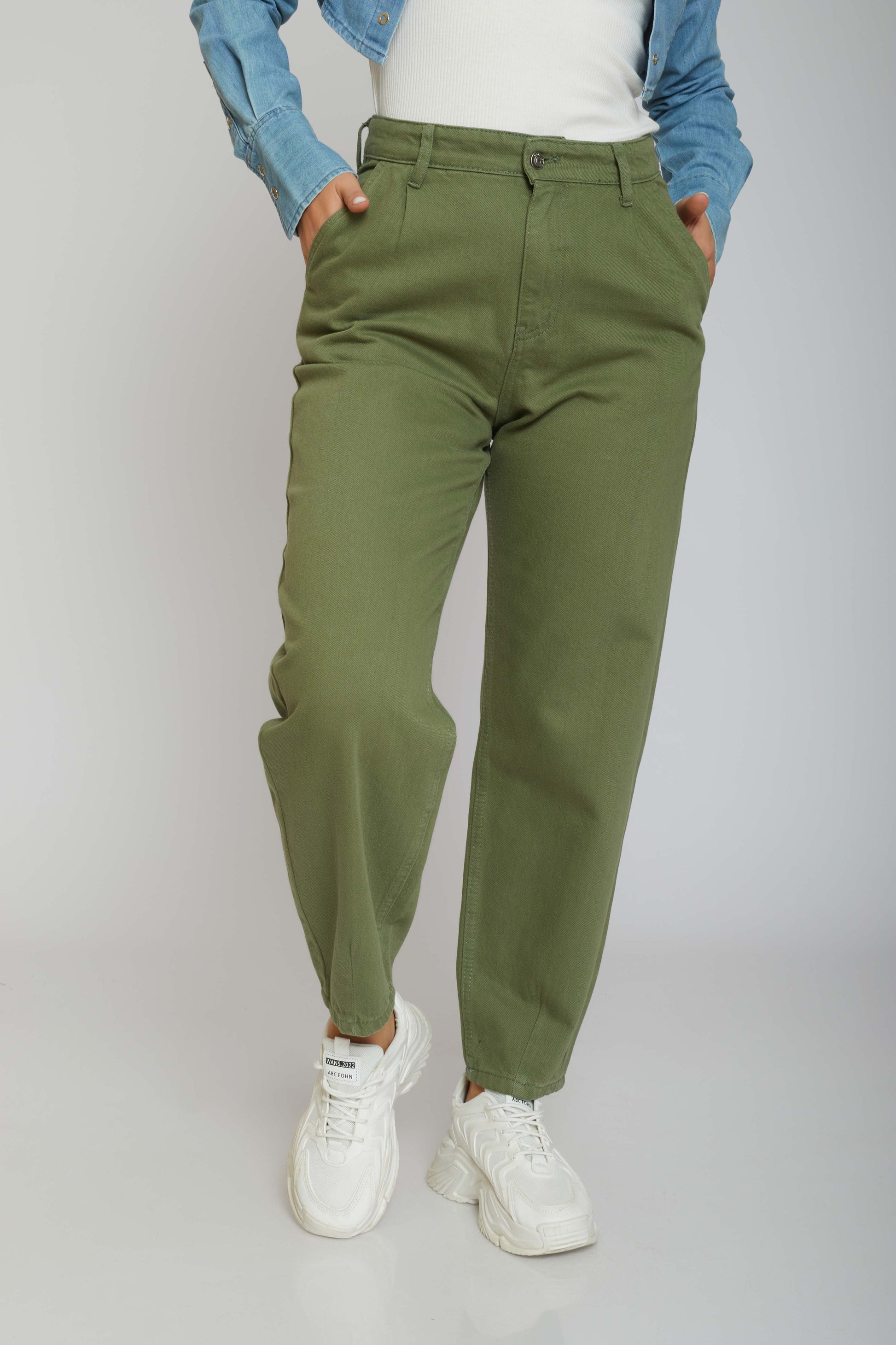 slouchy gabardine - khaki