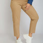 dj mom-fit gabardine elastic waistband