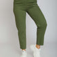dj mom-fit gabardine elastic waistband