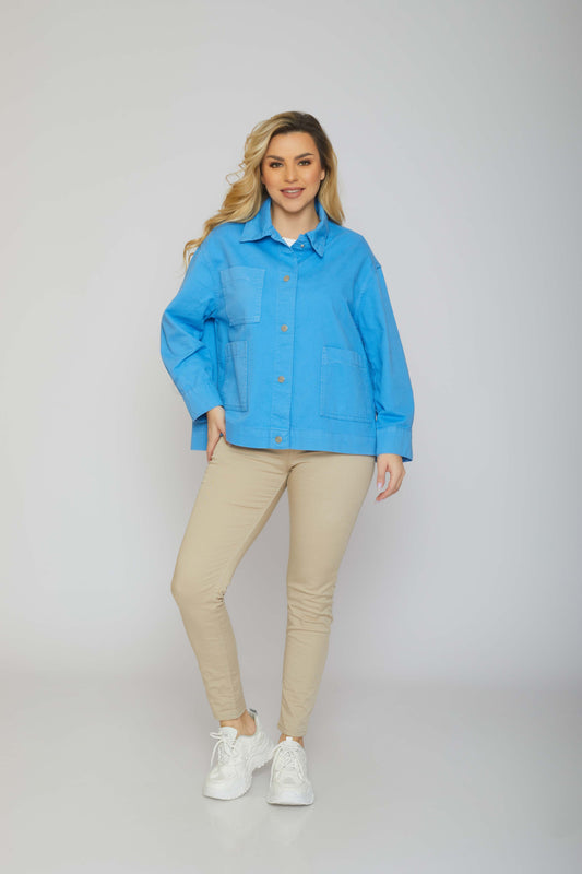JACKET GABARDINE OVERSIZED WITH 3 POCKETS
