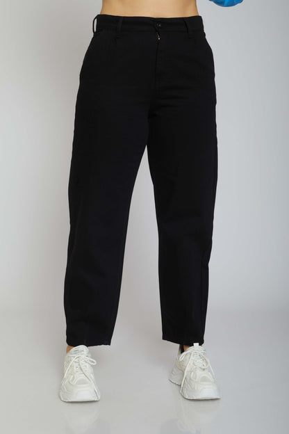 slouchy gabardine - black
