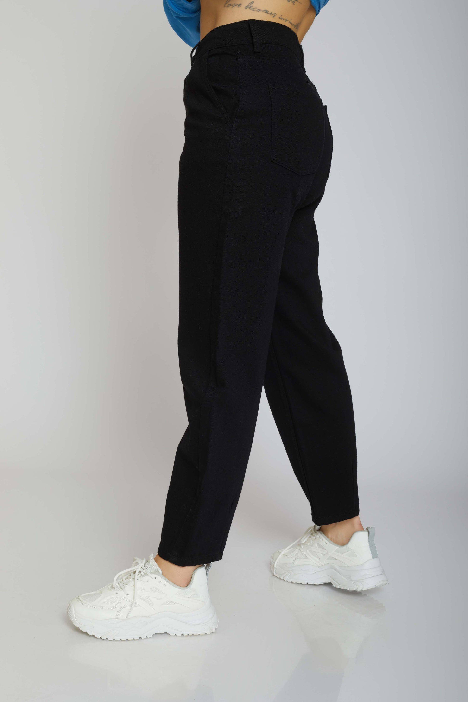 slouchy gabardine - black
