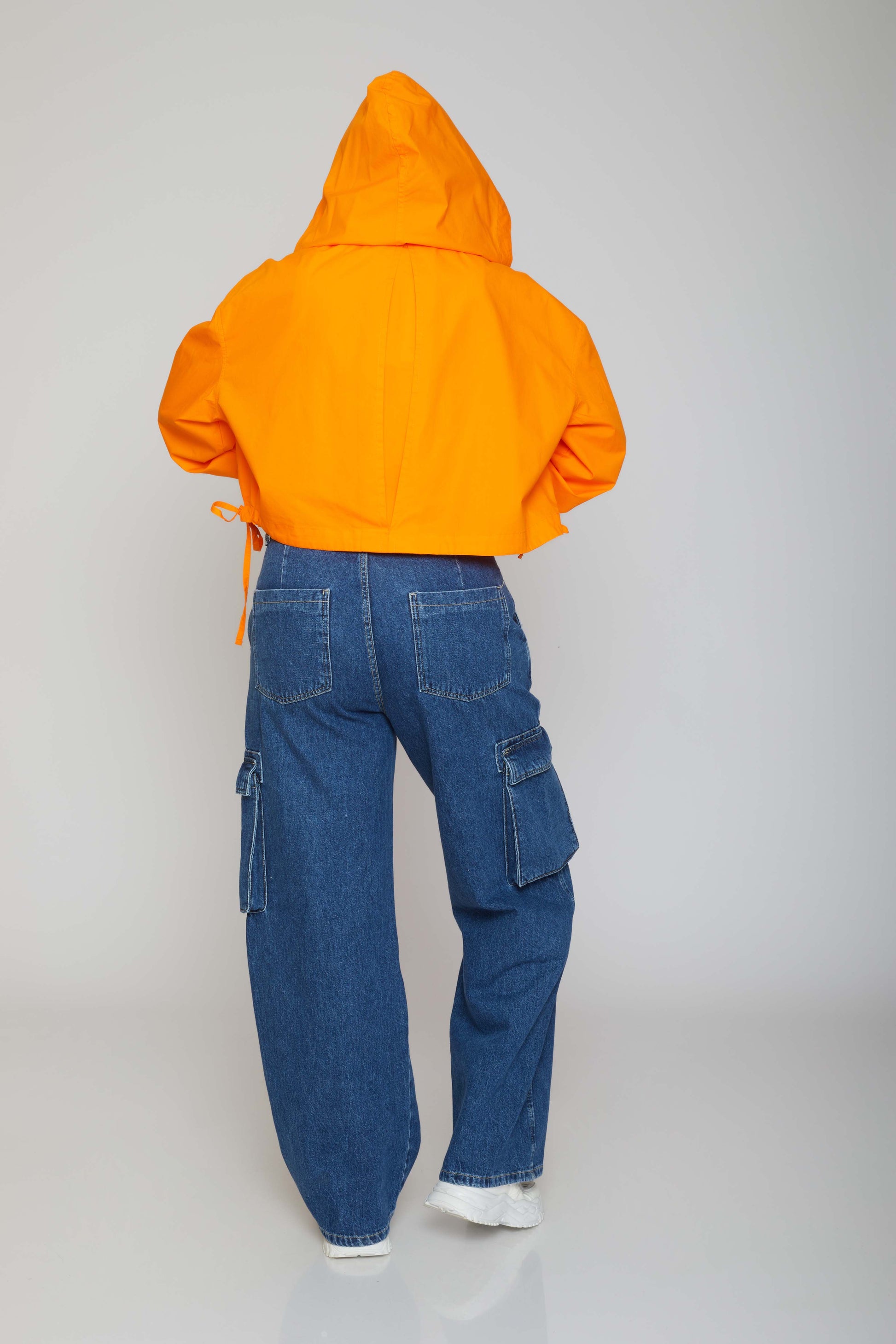 dj short jacket - orange